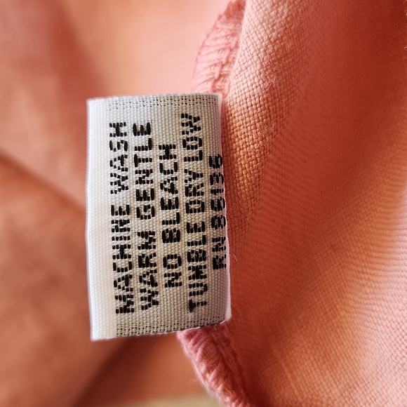 NWT BRYN WALKER oversized salmon linen button down long sleeve top, size large - Picture 8 of 8